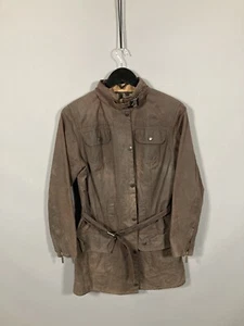 BARBOUR WAXED UTILITY MAC Jacket - UK10 - Brown - Great Condition - Women’s - Picture 1 of 6