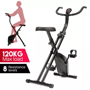 Folding Exercise Bike X-Bike Magnetic Bicycle Cycling Flywheel Fitness - Picture 1 of 13