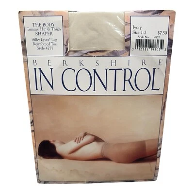 Meia-calça Berkshire In Control perna de seda modeladora barriga quadril e coxa marfim tamanho 1-2 - Imagem 1 de 2