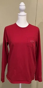 Vineyard Vines Whale Kids XL | 18 Christmas Long Sleeve T-Shirt Red EUC! - Picture 1 of 6