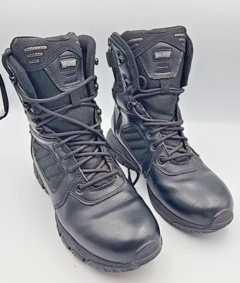 Magnum Response III 8.0 5227 Hombres Negro M&W Ancho Botas Tácticas con Cremallera 7 WP Foto 1 de 4