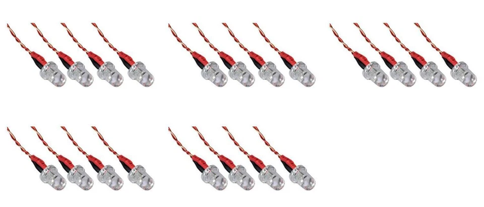 Hubsan X4 H107L Rojo LED (H107C-a33) 3.7v Rojo Juego de Luces LED Noche Paquete de 5 Foto 1 de 4