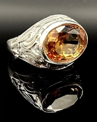 925 Sterlingsilber Edelstein Zultanit Stein Ring Handmade spezieller Herrenring - Bild 1 von 4