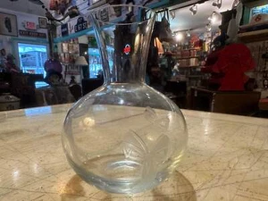 Vintage geätzte geblümte schwere Kristallvase von Tiffany | Wohndeko - Bild 1 von 10