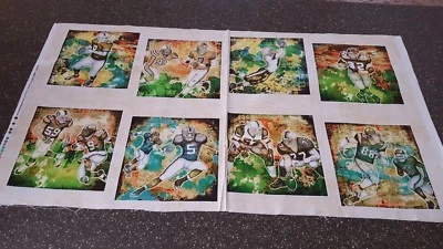 Gridiron Panel 23x42 Dan Morris Quilting Treasures Football Picture Patch Block - Image 1 of 4