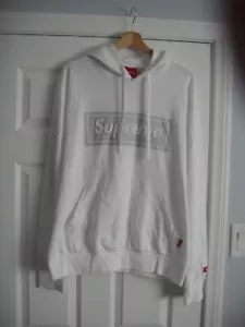 SUPREME Hombre Suéter Con Capucha Talla XL Color Blanco - Imagen 1 de 8
