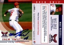 Max Russell Signed 2010 Grandstand Orem Owlz #NNO Card Auto