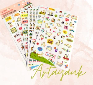 VENDEDOR DEL REINO UNIDO 6 Hojas Pegatinas de Diario Planificador de Gatos Kawaii Transparente de PVC. - Imagen 1 de 3