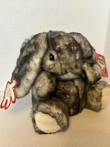 Marioneta de mano Happiness Always Jake The Bunny gris cuerpo completo 1995 con etiquetas originales - Imagen 1 de 16