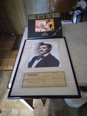 Clark Gable personal check from 1943 for $127.38,with oficial picture & VHS Tape - Image 1 of 4