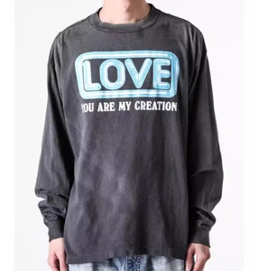 CAMISETA GOTOFREE VINTAGE LOVE TOP MANGA LARGA YOU MY CREATION SAINT NEGRA - Imagen 1 de 9