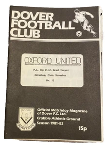 DOVER ATHLETIC V OXFORD UNITED - FA CUP RD 1 - 21.11.1981 - Bild 1 von 1