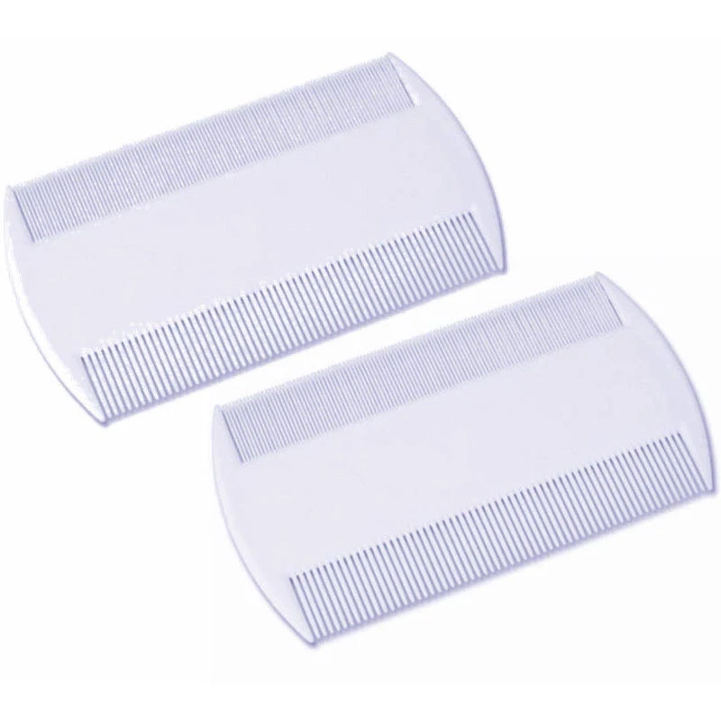 2 Pieces White Double Sided Nit Combs for Head Lice Detection  - Image 1 of 1