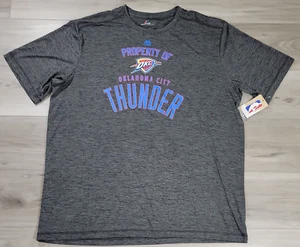 Oklahoma City Thunder T-Shirt Men's 2XL Charcoal HTR Property Of Logo New - Picture 1 of 7
