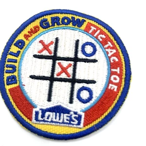 Build And Grow Patch Tic Tac Toe Lowes Kids Wood Project Completion Badge - Picture 1 of 3