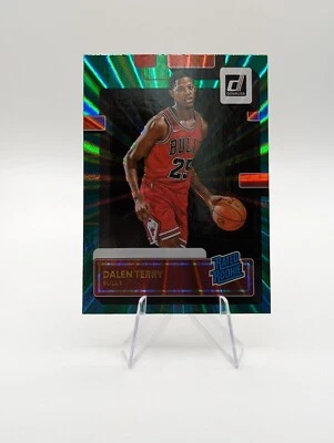 Dalen Terry 2022-23 Panini Donruss Green Laser Holo RC #218 Bulls - Image 1 of 2