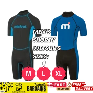 Mistral Herren Shorty Neoprenanzug schwarz L M XL Schwimmen Surfen Wassersport Nassanzug - Bild 1 von 20