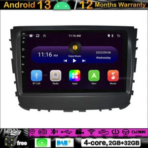 9"Android 13 Autoradio DAB Carplay GPS Navigation WIFI For SsangYong Rexton 2019 - Bild 1 von 12