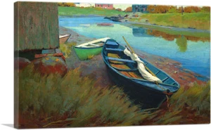 ARTCANVAS Boats at Rest 1895 Canvas Art Print by Arthur Wesley Dow - Picture 1 of 13
