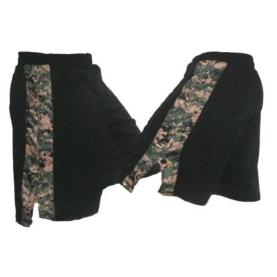Pantalones cortos de lucha MMA negros para hombre con rayas MARPAT - Artes marciales Foto 1 de 3