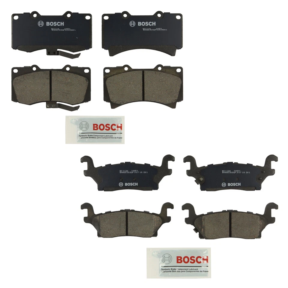 Kit de pastillas de freno de disco cerámicas delanteras traseras Bosch Quietcast para Hummer H3 H3T 06-10 Foto 1 de 1