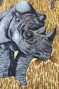 AFRICA RHINO ANIMAL KINGDOM QUALITY SUIT DESIGNER NECKTIE TIE FREE SHIPPING - Imagen 1 de 4