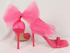 NWOT Hot Pink 4.5” Heel Satin w/ Bow Prom/Special Occasion Sz 7 Women’s Barbie