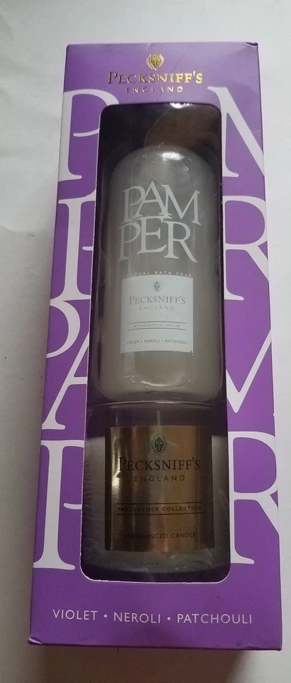 Pecksniff's Sensual Bath Soak Candle Violet Neroli Patchouli - Image 1 of 4