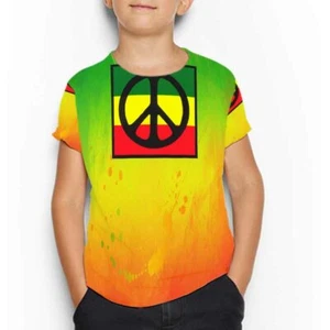 Kids Tshirt Artistic Design Jamaica Reggae T-Shirt Fullprint SKU-7434104486478 - Picture 1 of 3