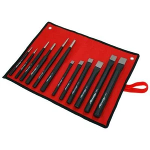 Neilsen 12pc Heavy Duty Punch & Chisel Set Cold Chisels Centre PIN Taper Punches - Picture 1 of 1
