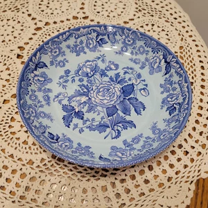 New Spode Archive Collection British Flowes-Rosa r 8.75 in.Bowl Blue - Picture 1 of 2