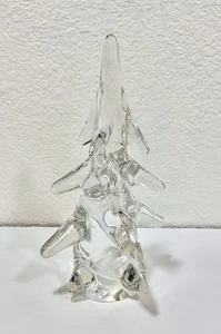Árbol de Navidad de vidrio de plomo genuino 25 % de 6 1/4 pulgadas hecho en Japón - Imagen 1 de 9