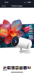 4K Smart Projector HD 5G WiFi Bluetooth Android TV HDMI USB Office Home Theater - Picture 1 of 4