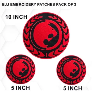 Renzo Gracie Embroidery Patches Martial Arts BJJ Renzo BJJ Gi Patches ( 3 Pack ) - Picture 1 of 35