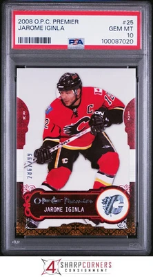 2008 O-PEE-CHEE PREMIER #25 JAROME IGINLA HOF /299 CALGARY FLAMES PSA 10 - Image 1 of 2