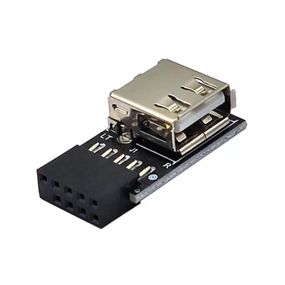 New Motherboard USB 2.0 9 Pin to Type A Converter USB 2.0 9Pin Header Adapter - Image 1 of 4