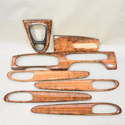 04-09 Jaguar X350 Vanden Plas XJR XJ8 Wood Interior Trim Set 7PC OEM - Imagem 1 de 4
