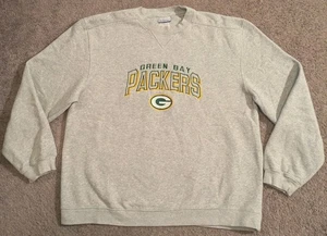 Vintage Y2K Reebok Green Bay Packers Embriooidered Sweatshirt Men's Large - Picture 1 of 6