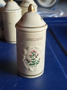 Vintage Oregano The Lenox Spice Garden 1992 Fine Porcelain Spice Jar - Picture 1 of 8
