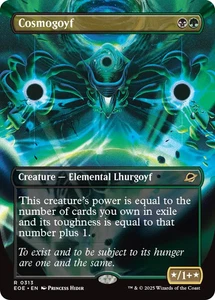 Cosmogoyf 0313 ~ **Borderless Foil** Rare NM MTG Edge of Eternities - Picture 1 of 1