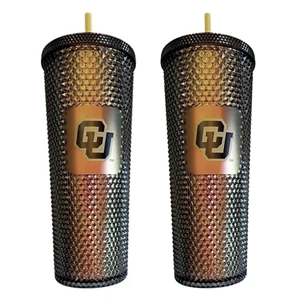Starbucks CU Buffs Colorado University Studded Tumbler Iridescent Neu 2 Stück - Bild 1 von 7
