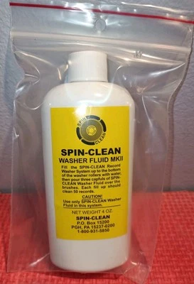 Spin Clean Wash Fluid – 4oz Bottle – Official Formula Superior Record Cleaning - Image 1 of 4