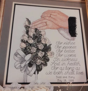 I Thee Wed Cross Stitch Pattern Chart CSB-200 Cross My Heart Brand NEW - Picture 1 of 8