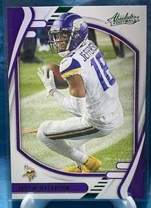 2021 Absolute Football #65 Justin Jefferson Green Parallel Vikings FREE Shipping - Picture 1 of 2