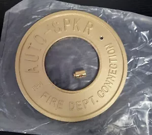 Eine FPPI AUTO-SPKR Feuerwehr Anschluss grobe Messing Wandplatte 2 1/2" - Bild 1 von 4