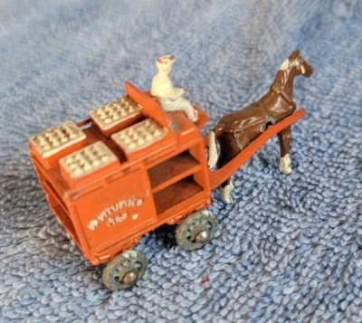 CARRITO DE LECHE LESNEY METAL TIRADO POR CABALLOS CON RUEDAS METÁLICAS Foto 1 de 3