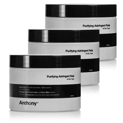 Almohadillas astringentes purificadoras Anthony con hamamelis 60 unidades (paquete de 3) Foto 1 de 4