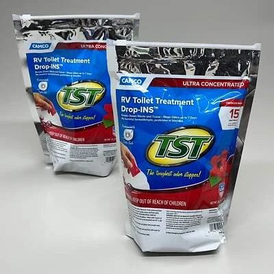 CAMCO (PAQUETE DE 2) TST Drop-Ins Tanque de retención Tratamiento Hibisco Breeze 15 por bolsa Foto 1 de 4