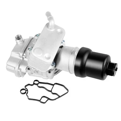 Aluminium Engine Oil Cooler Filter Housing Kit Compatible with Audi A4 2005-2008 Foto 1 de 4