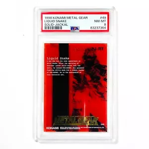 Tarjeta coleccionable Konami Metal Gear 1998 #49 chacal rojo | PSA 8 - ¡POP 1! - Imagen 1 de 3